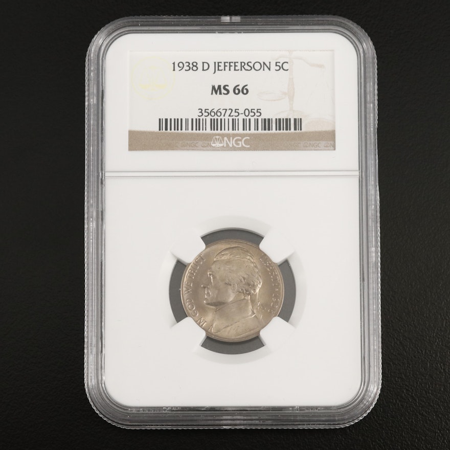 NGC MS66 1938-D Jefferson Nickel