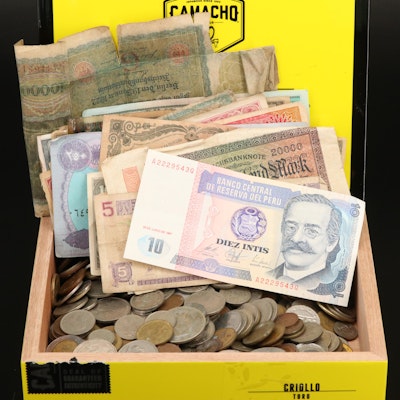 Over 500 Foreign Coins and Banknotes