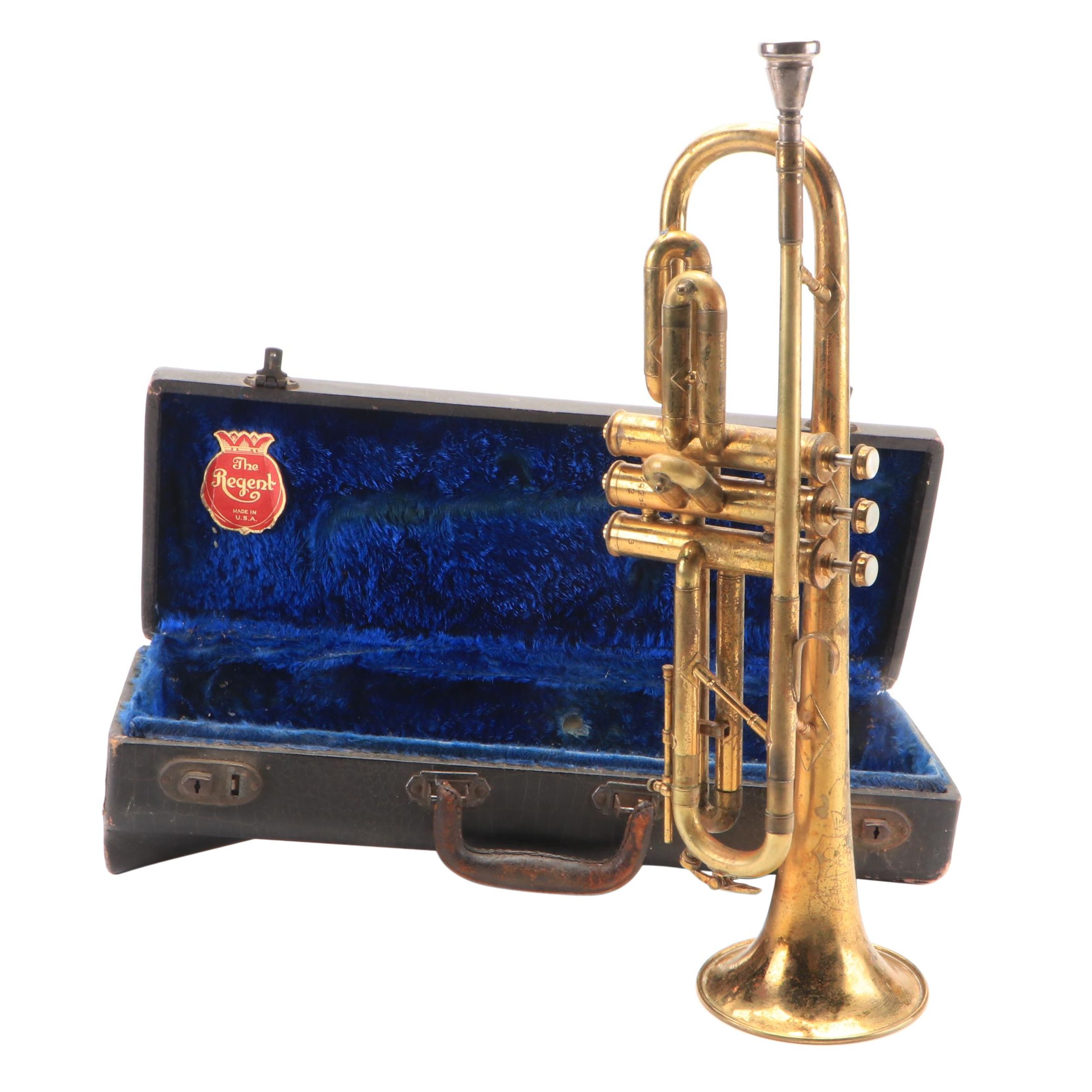 Ohio Band Instrument Company "The Regent" Brass Trumpet with Case EBTH