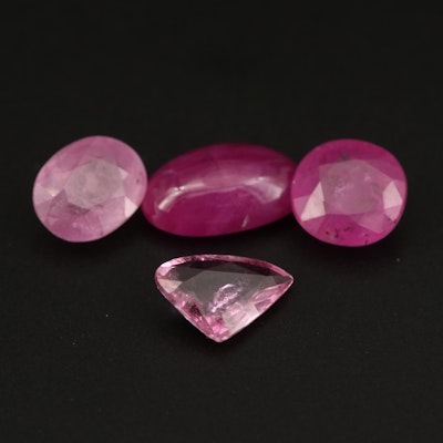 Loose 8.38 CTW Mixed Faceted and Oval Cabochon Ruby and Sapphire
