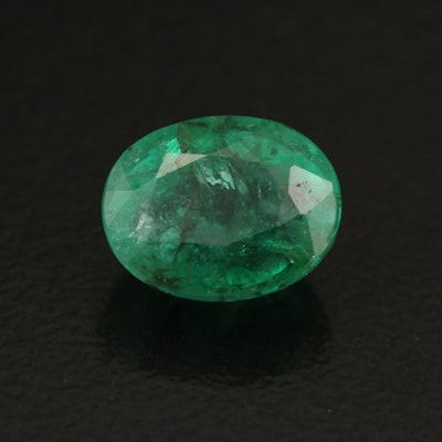 Loose 2.38 CT Oval Faceted Emerald