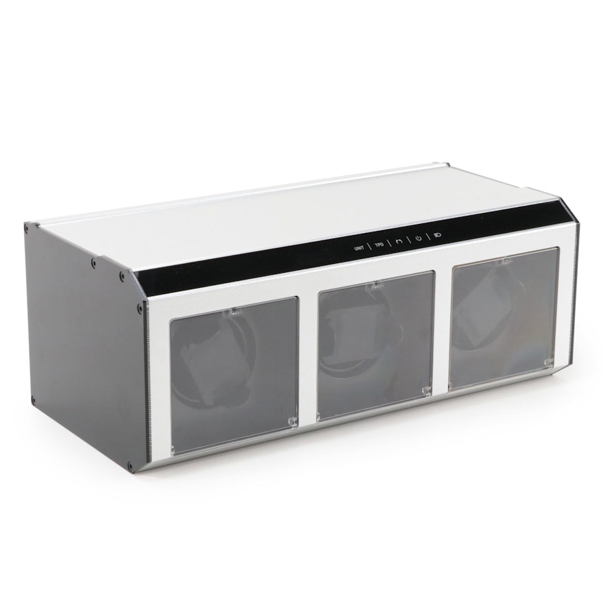 Rotations Watch Winder with Metallic Finish