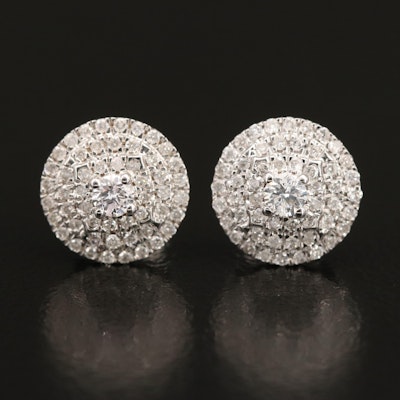 14K 0.52 CTW Pavé Diamond Stud Earrings