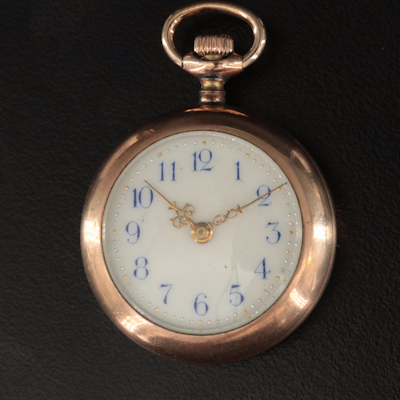 Vintage Laquered Elfin Pocket Watch