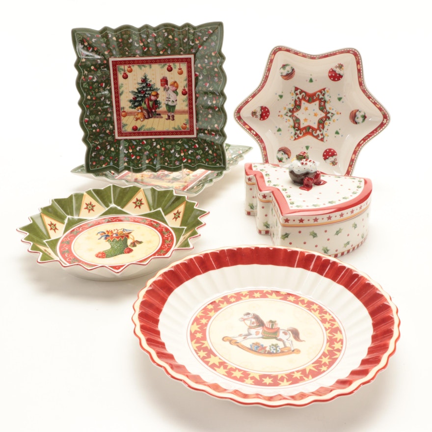 Villeroy & Boch "Toy's Fantasy" Bowls and Plates with Cookie Bowl and Box