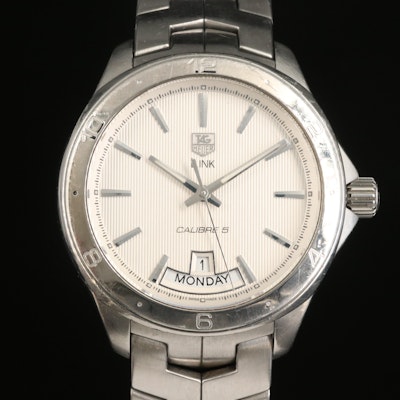 TAG Heuer Link Calibre 5 Stainless Steel Wristwatch