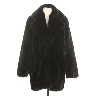 Apparis Eloise Black Faux-Fur Coat For Macy's