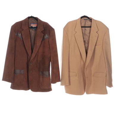 Men's Cripple Creek Suede Blazer and Palm Beach Classics Wool Blend Jacket