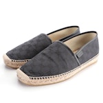 Men's Gucci Espadrilles in GG Canvas with Leather Trim and Includes Box