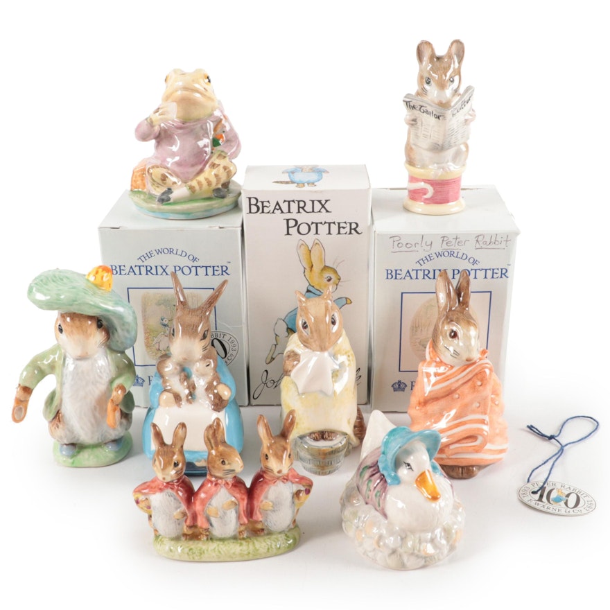 Royal Albert "Poorly Peter Rabbit" and Other Beatrix Potter Ceramic Figurines