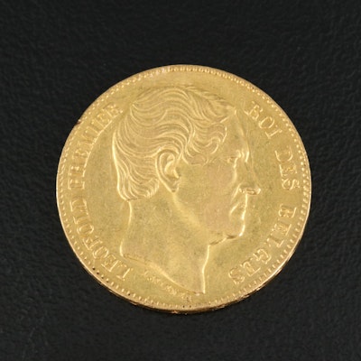 1865 Belgium Twenty Francs Gold Coin