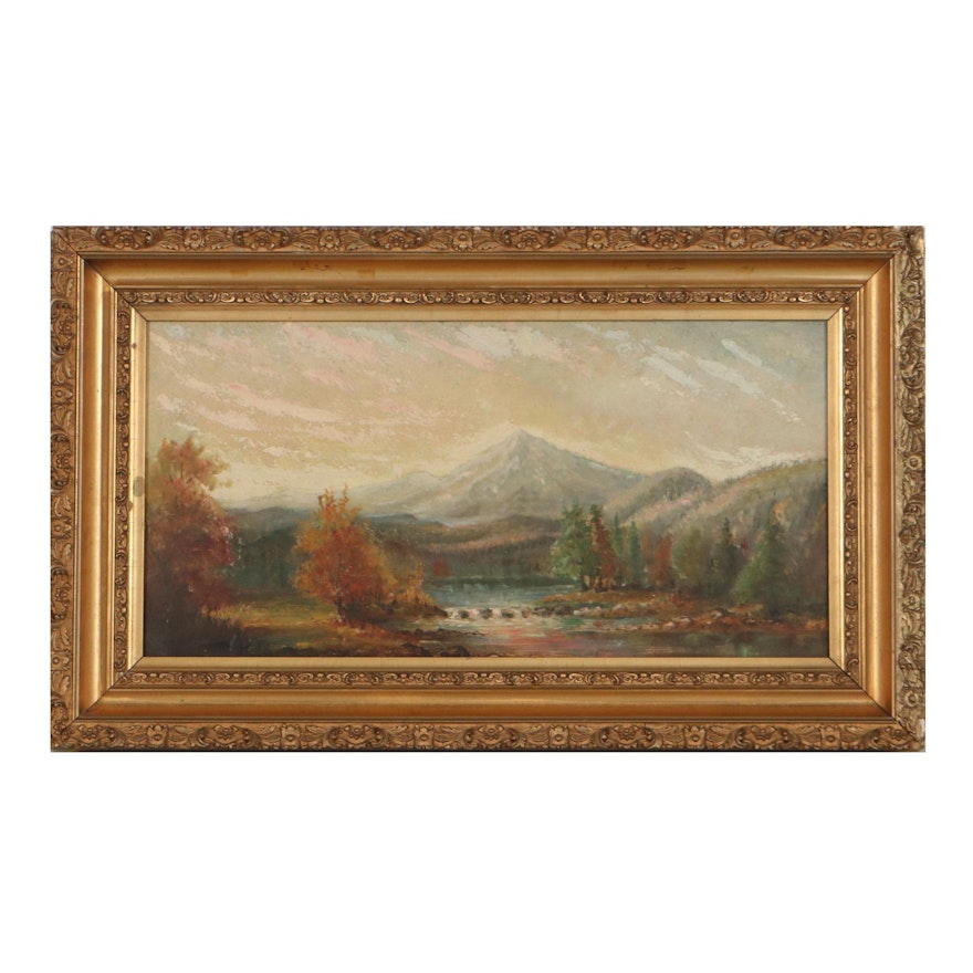 Landscape Oil Painting, Early 20th Century