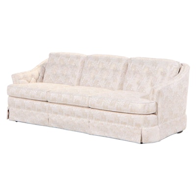 Cream-Upholstered Sofa, Mid to Late 20th Century