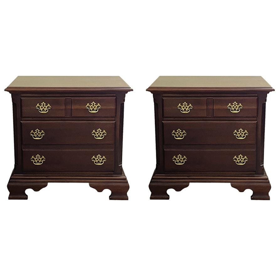 American of Martinsville Federal Style Cherry Nightstands