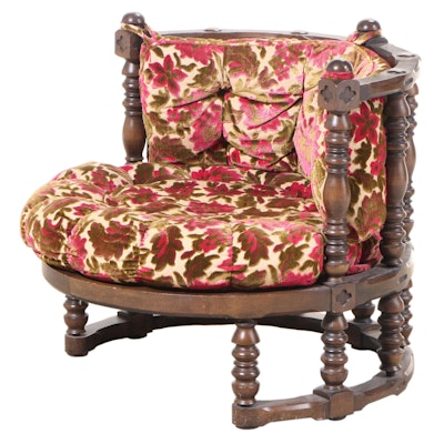 Karpen "Antigua" Barrel Back Upholstered Chair