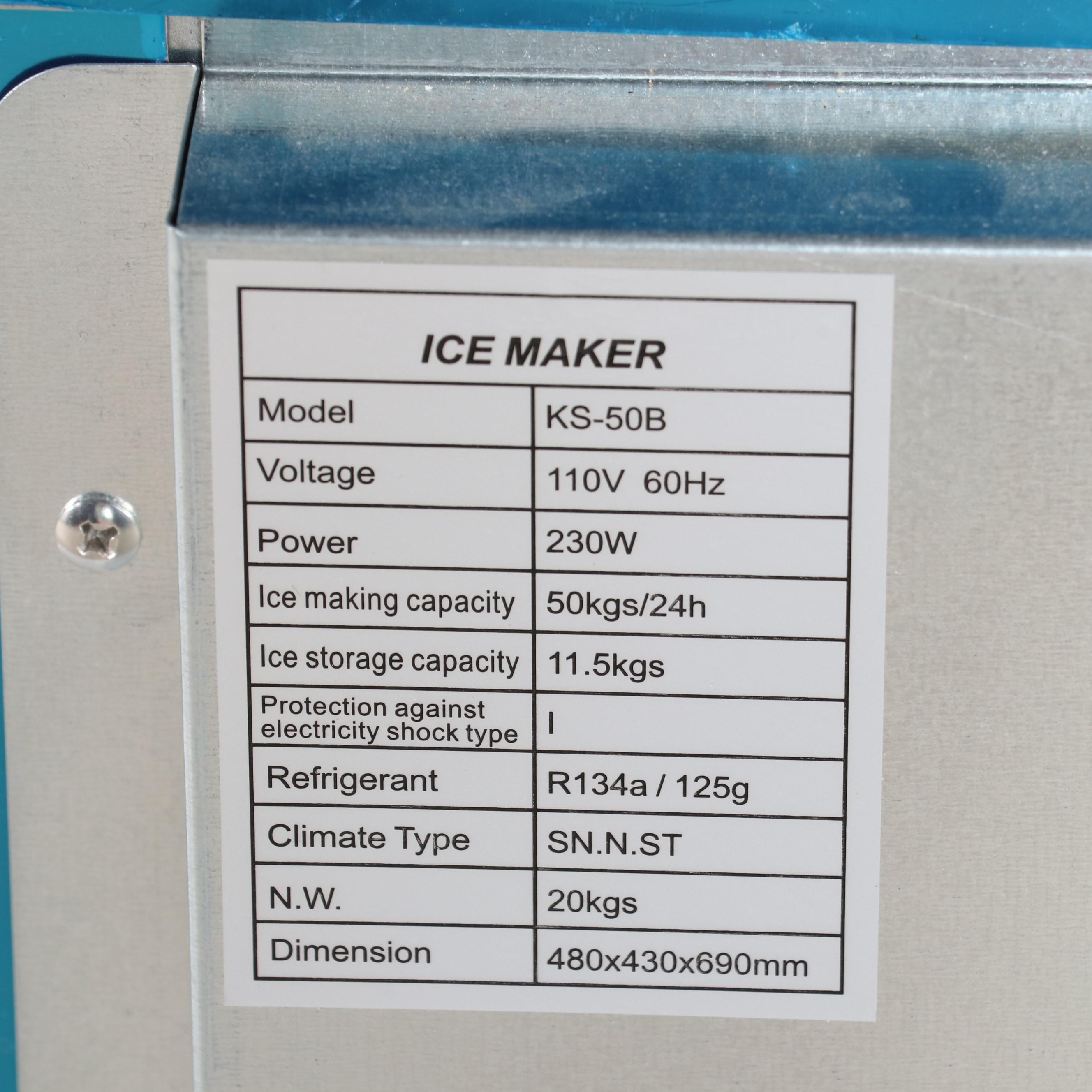 Model KS50B Small Blue Ice Maker EBTH