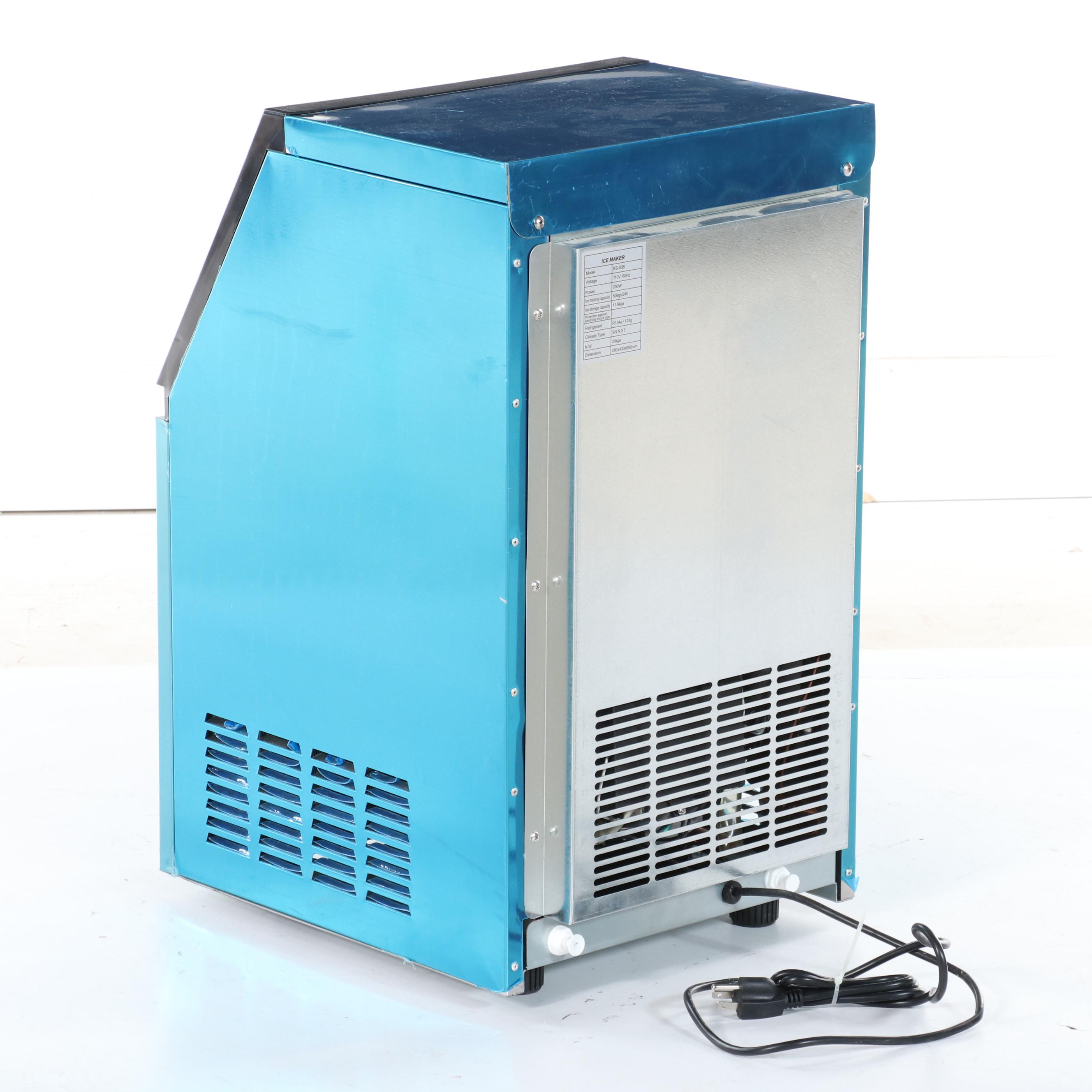 Model KS50B Small Blue Ice Maker EBTH