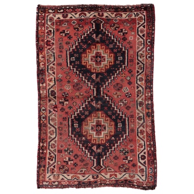 3'2 x 4'10 Hand-Knotted Persian Qashqai Accent Rug