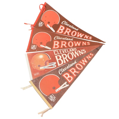 Cleveland Browns Felt Football Pennants, 1960s