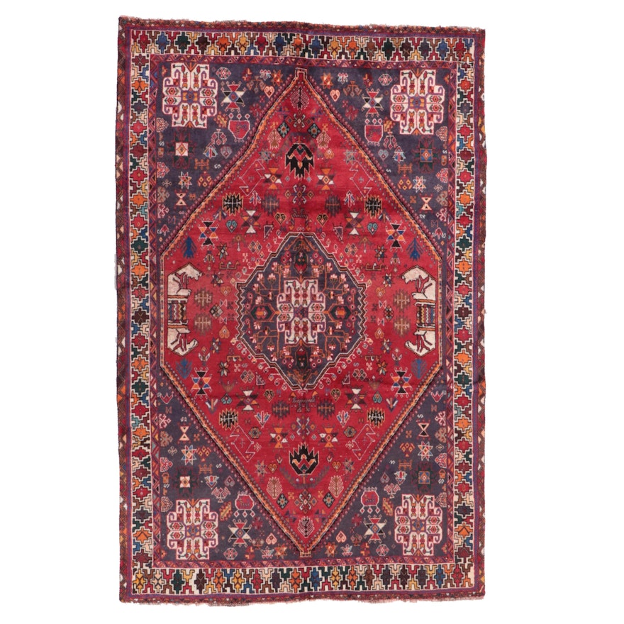 5'4 x 8'7 Hand-Knotted Persian Qashqai Area Rug