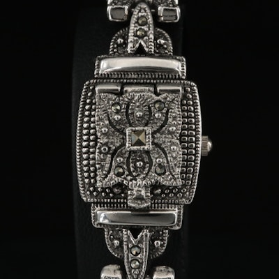 Marcasite Fancy Bracelet with Quartz Watch
