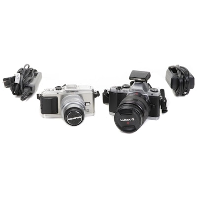 Olympus OM-DE-M5 and E-P3 SLR Cameras