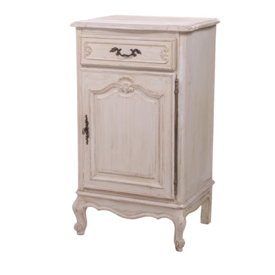 Louis XV Style Painted Cabinet with Drawer