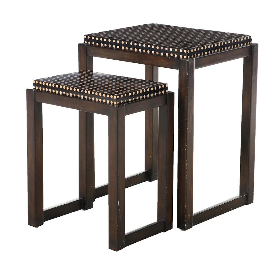 Decorative Lacquered Nested End Tables