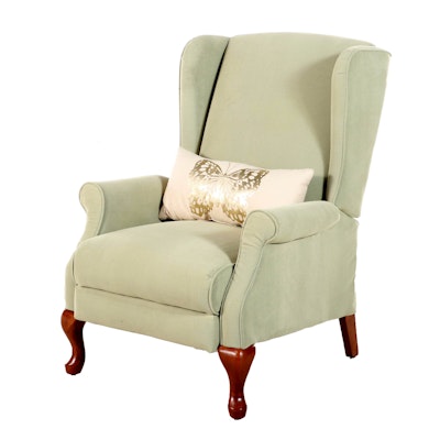 La-Z-Boy Designer's Choice Wingback Recliner with Butterfly Gilt-Printed Pillow