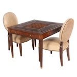 Lloyd Buxton George III Style Mahogany Games Table with Two Chairs