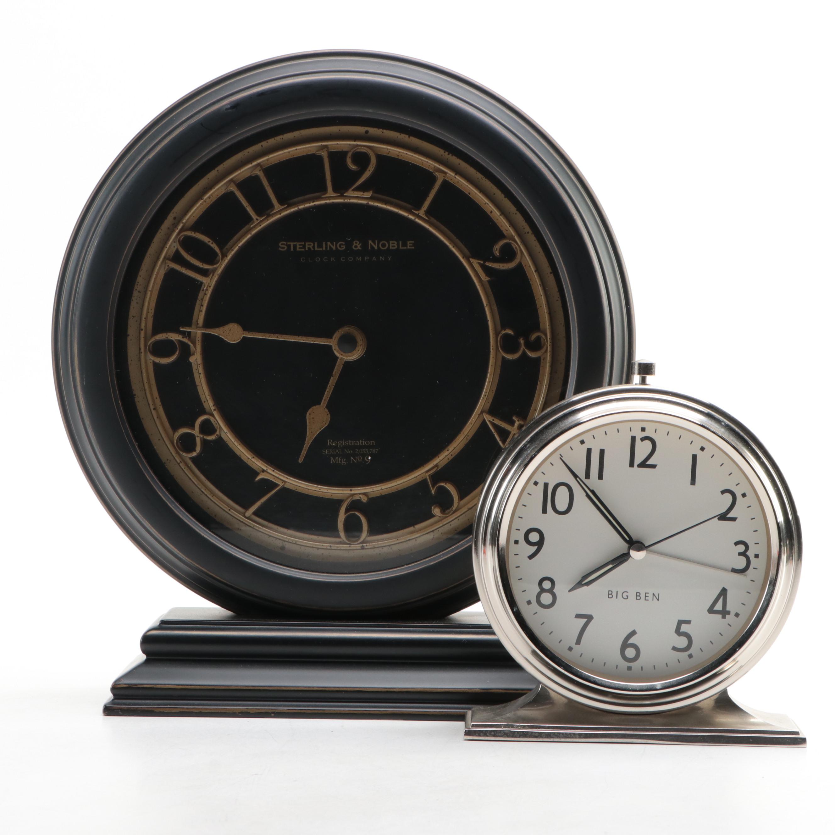 Sterling & Noble and Big Ben Desk Clocks EBTH