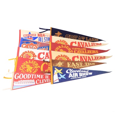 1981 Cavaliers NBA All Star Game and Other Cleveland Themed Pennants