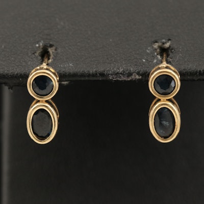 14K Sapphire Earrings