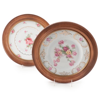 Schumann Porcelain Plates in Display Frames