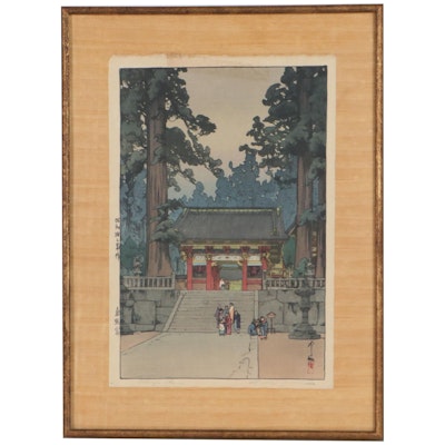 Hiroshi Yoshida Early Edition Woodblock "Toshogu Shrine"