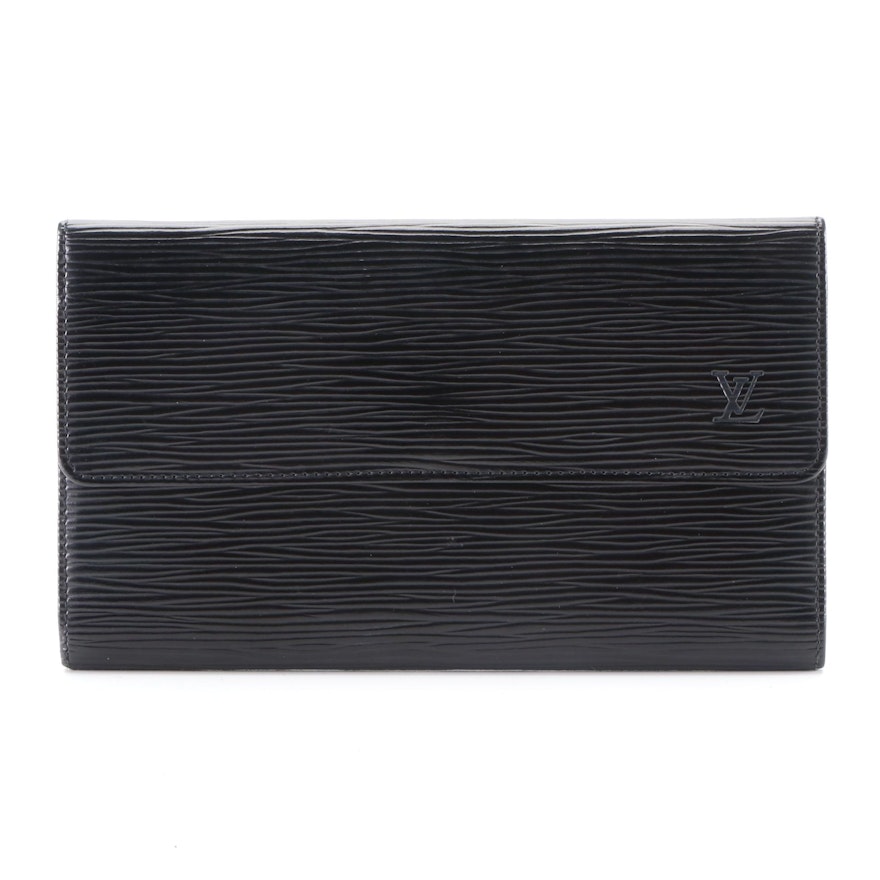 Louis Vuitton Sarah Wallet in Black Epi Leather