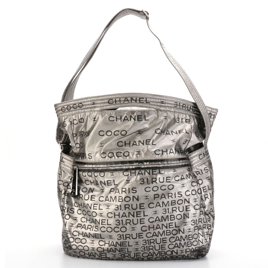 Chanel Unlimited Ligne Metallic Coated Canvas Tote