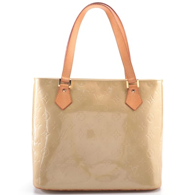 Louis Vuitton Houston Bag in Monogram Vernis and Vachetta Leather
