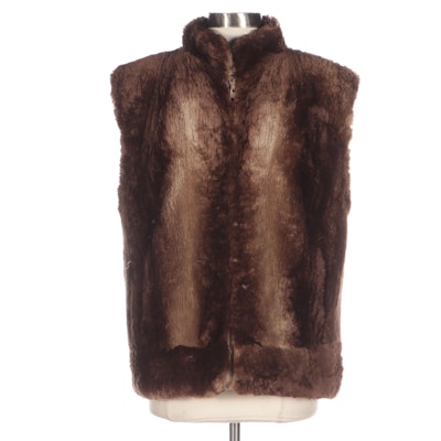Sheared Phantom Beaver Fur Zip Vest from Stanley Rich Furs