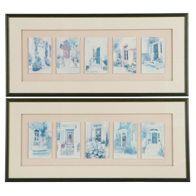 Compilation of Offset Lithographs of Front Doors