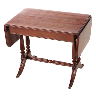 Jones Furniture Company "Castle Built" Classical Style Mahogany Drop Leaf Table