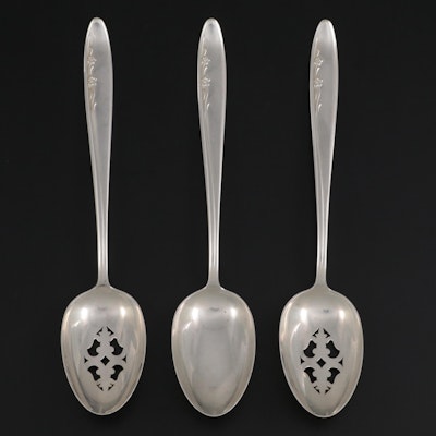 Lunt "Spring Serenade" Sterling Silver Serving Spoons, 1957-1997