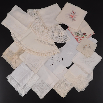 Silk Double-Face Embroidered Scarf, Removable Collars, Handkerchiefs and More
