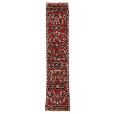 1'9 x 8'4 Hand-Knotted Persian Sarouk Carpet Runner