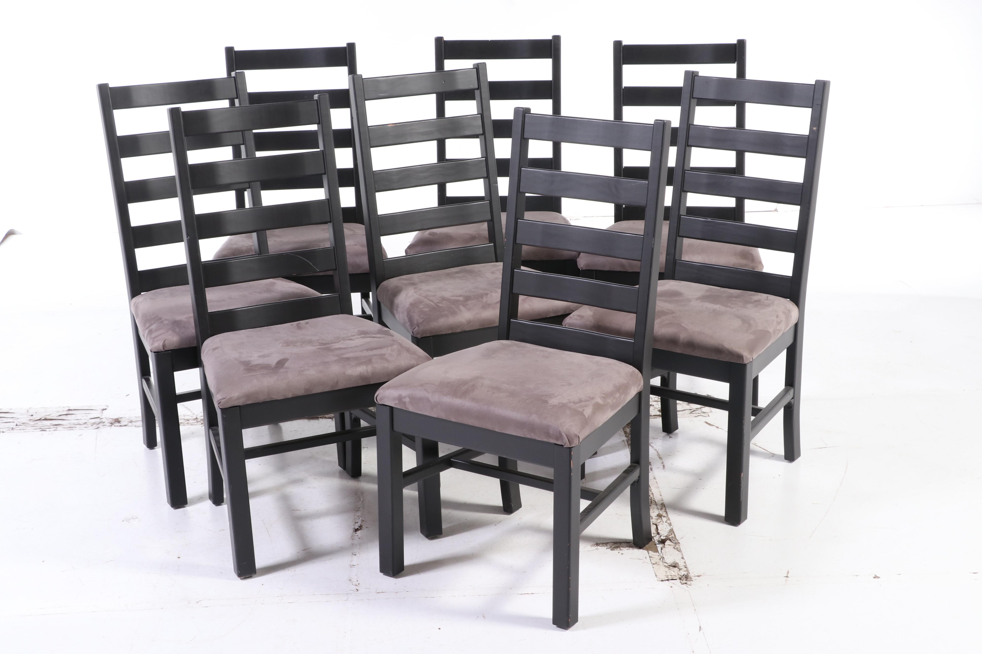 This End Up Furniture Co. NinePiece Ebonized Wood Dining Set EBTH