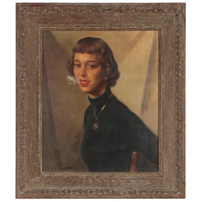 Richard Leopold Seyffert Jr. Portrait Oil Painting, Mid-20th Century