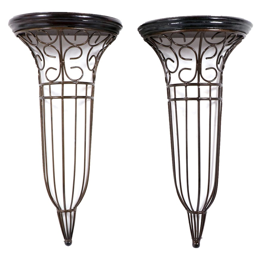 Pair of Interlude Home Inc. Wirework Wall Brackets