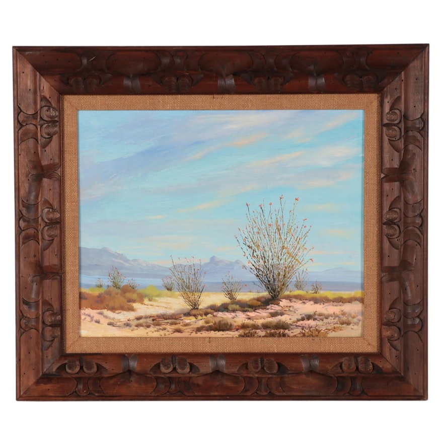 Zoraida Twitty Southwestern Landscape Oil Painting, Late 20th Century