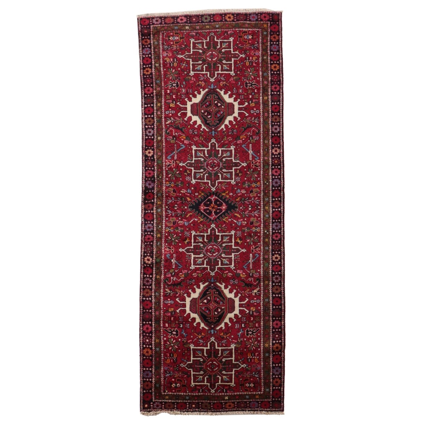 3'2 x 9'1 Hand-Knotted Persian Karaja Long Rug