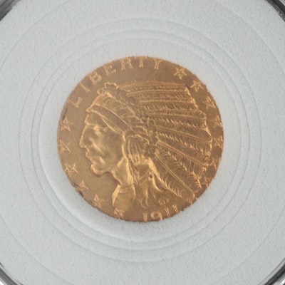 1911-D Indian Head $5 Gold Coin